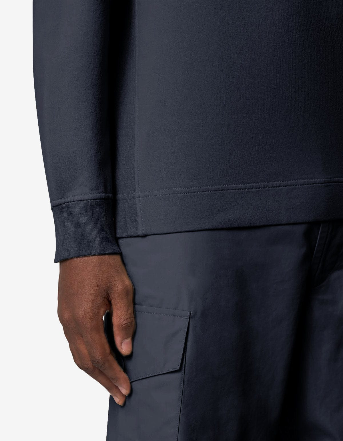 Stone Island Ghost Blue Half-Snap Sweatshirt - 6