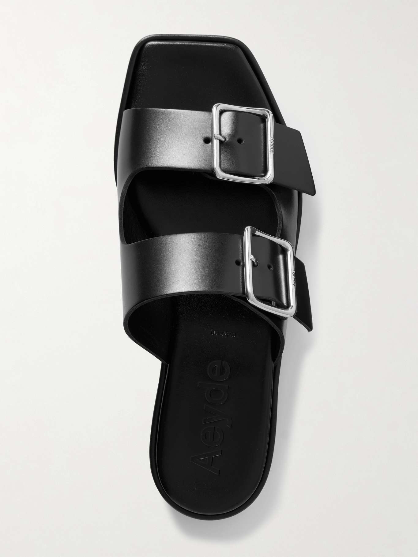 Tonya buckled leather sandals Black - 5