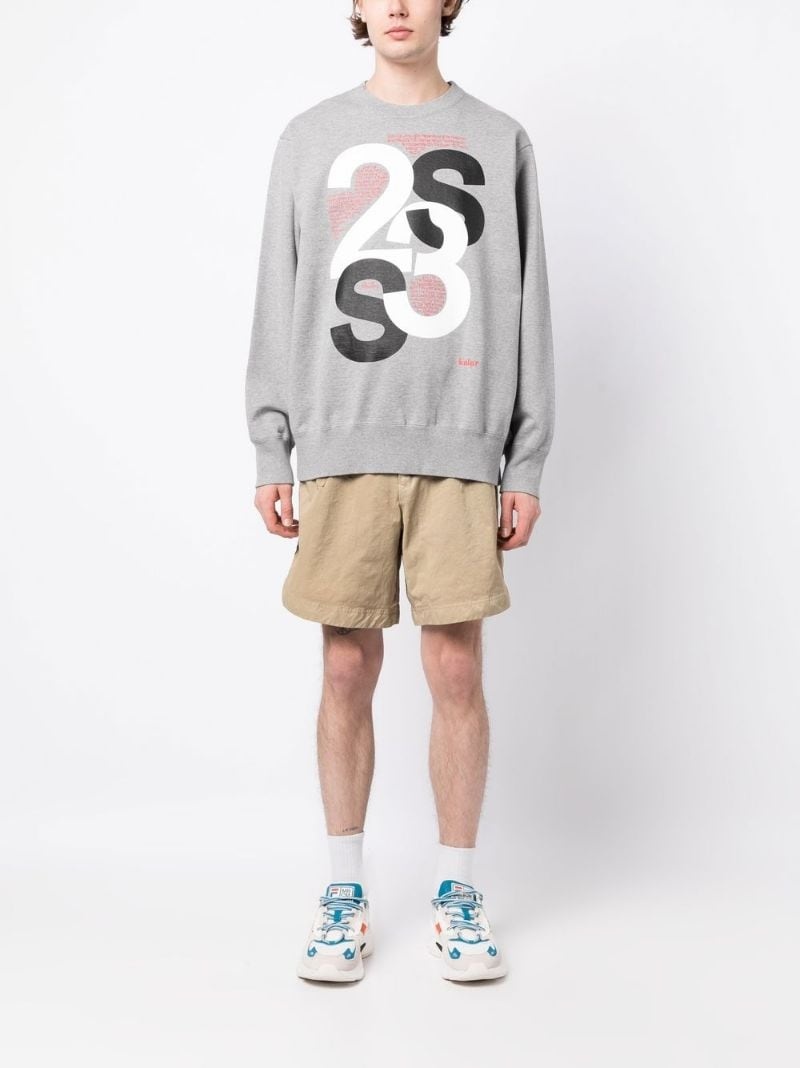 graphic-print crew-neck sweatshirt - 2