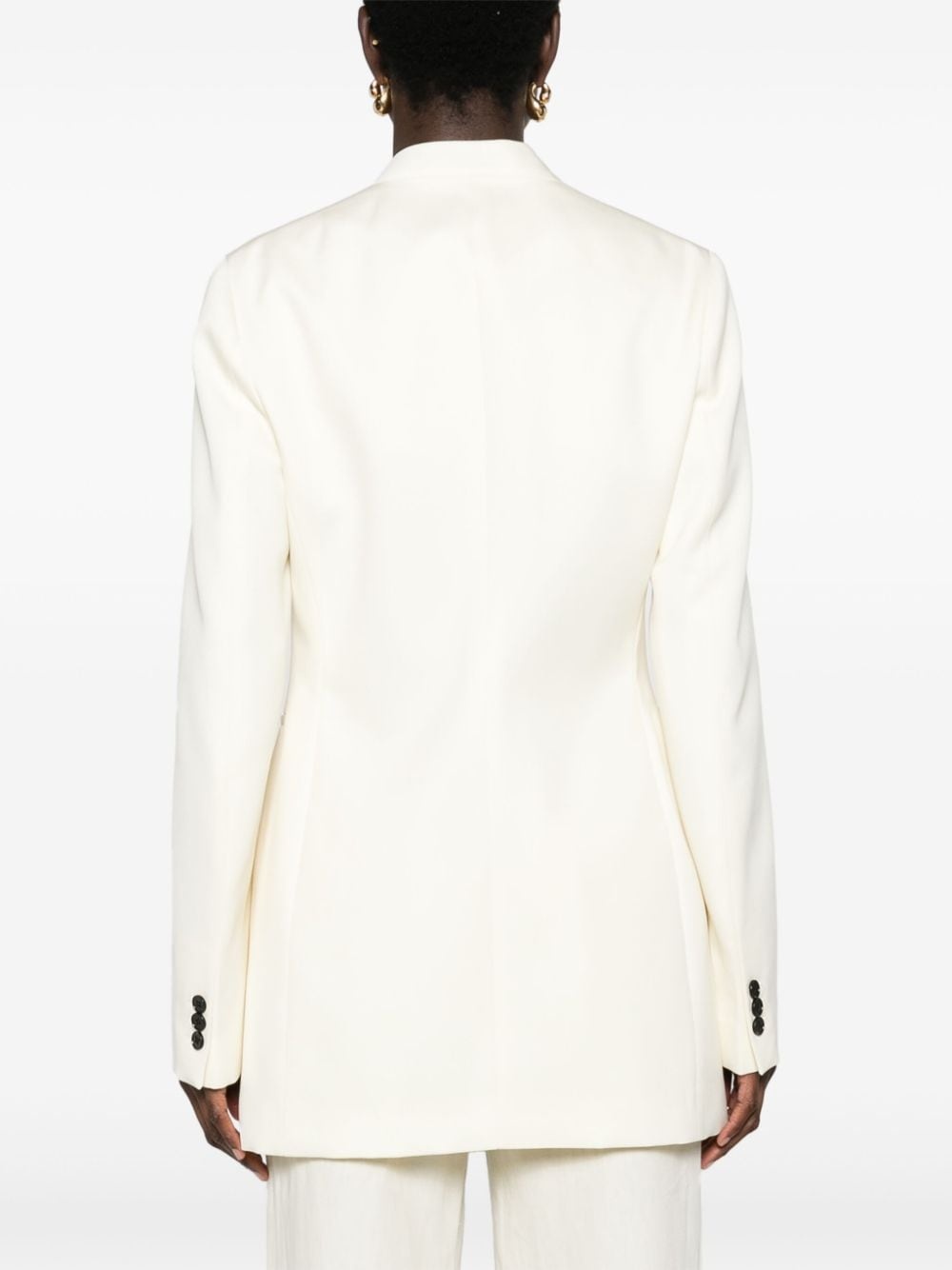 single-breasted wool blazer - 4