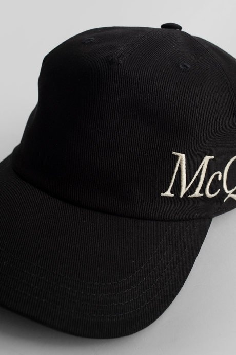 Alexander mcqueen men's black oversize mcqueen baseball cap - 5