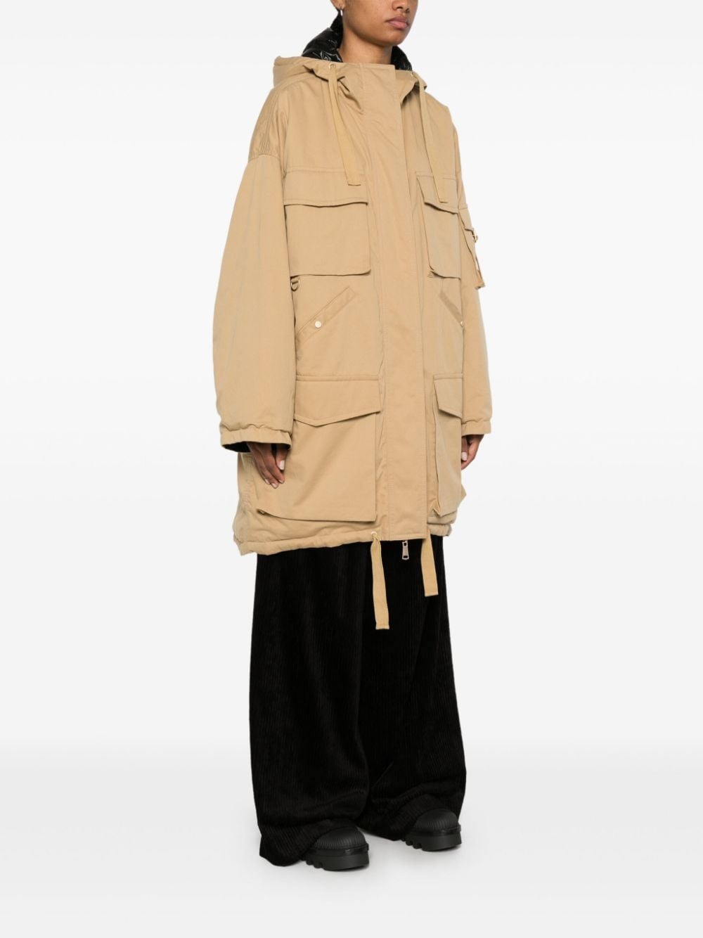 reversible cotton parka coat - 3