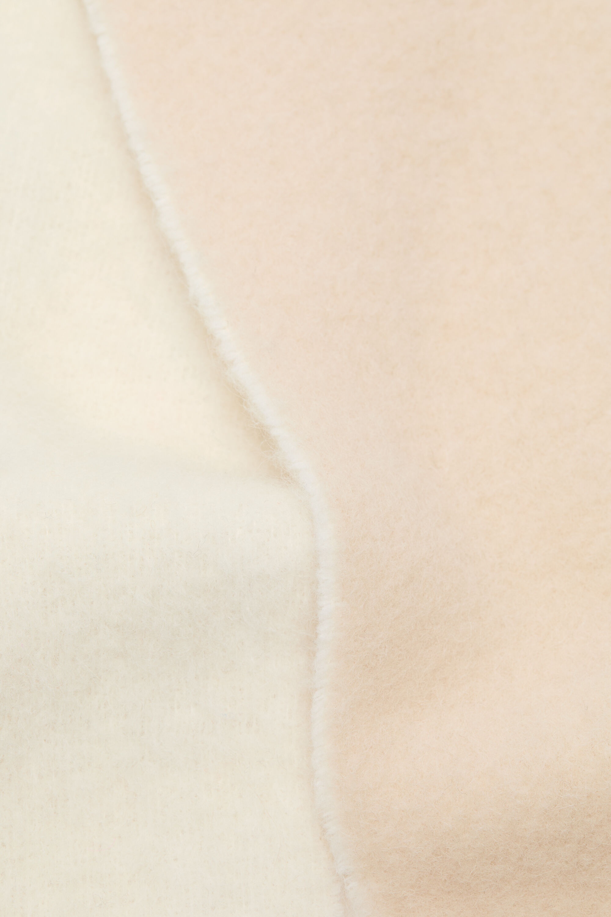 Fringed scarf logo label - White/beige - 3