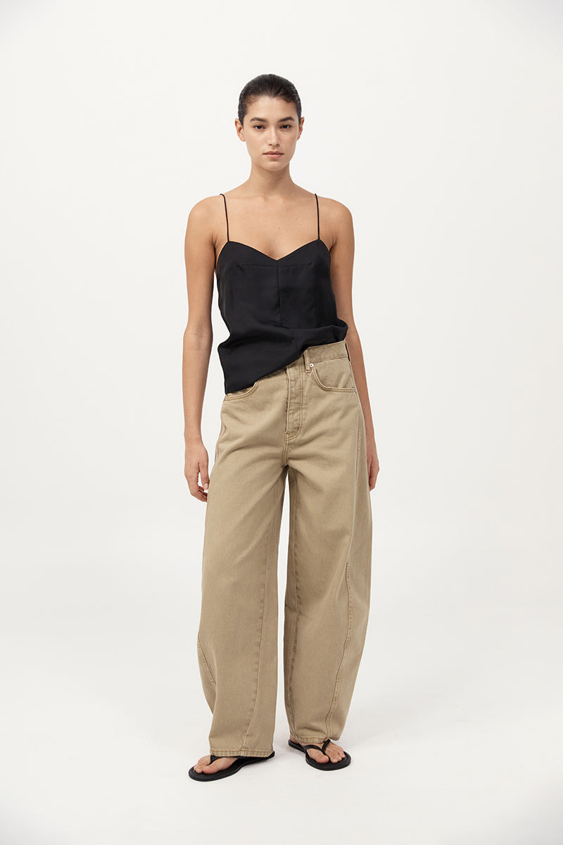 Silk Twill Cami - Black - 3