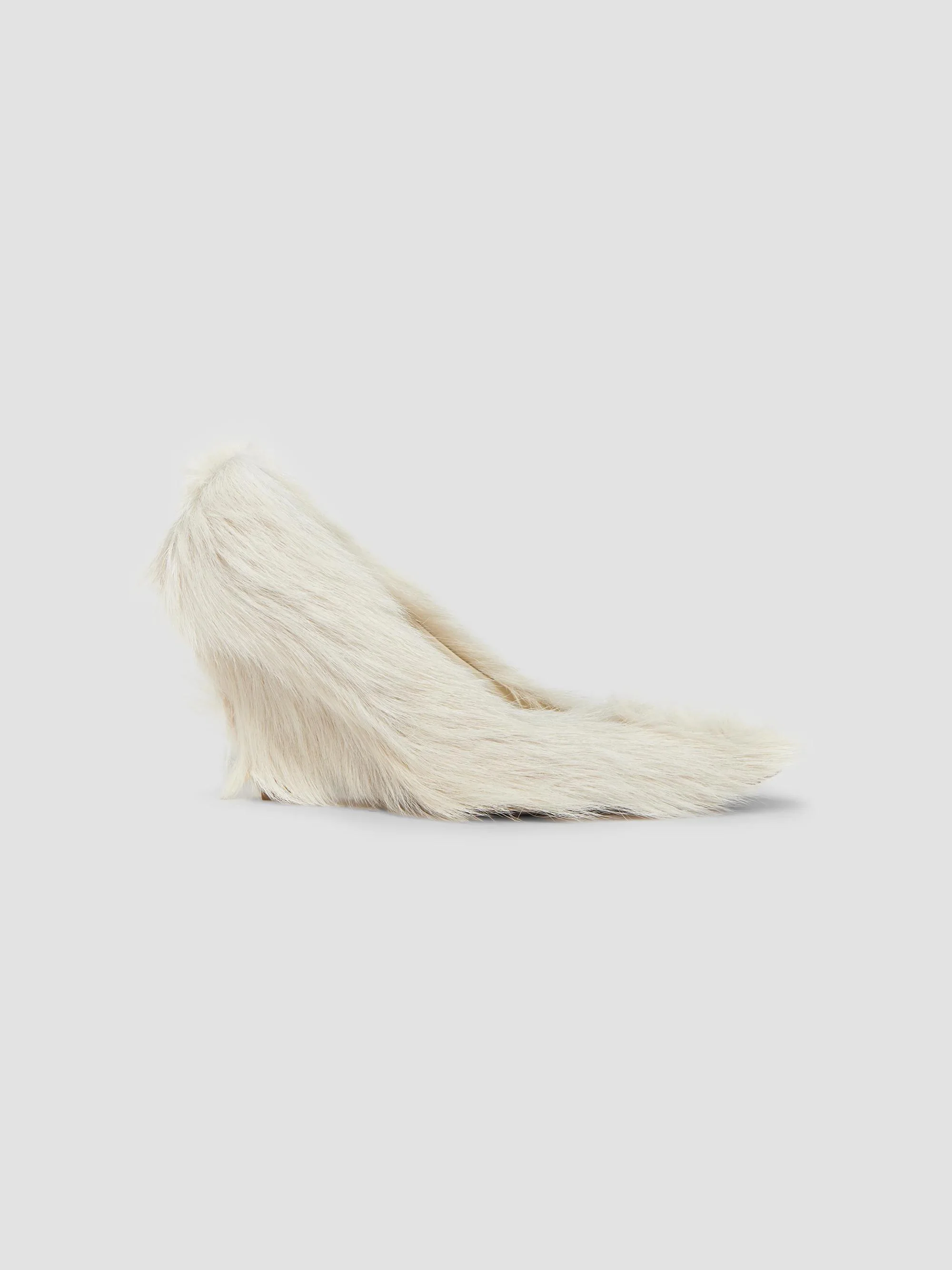 Women's Scaletta 90MM Shearling Pumps - Moonlight - 1