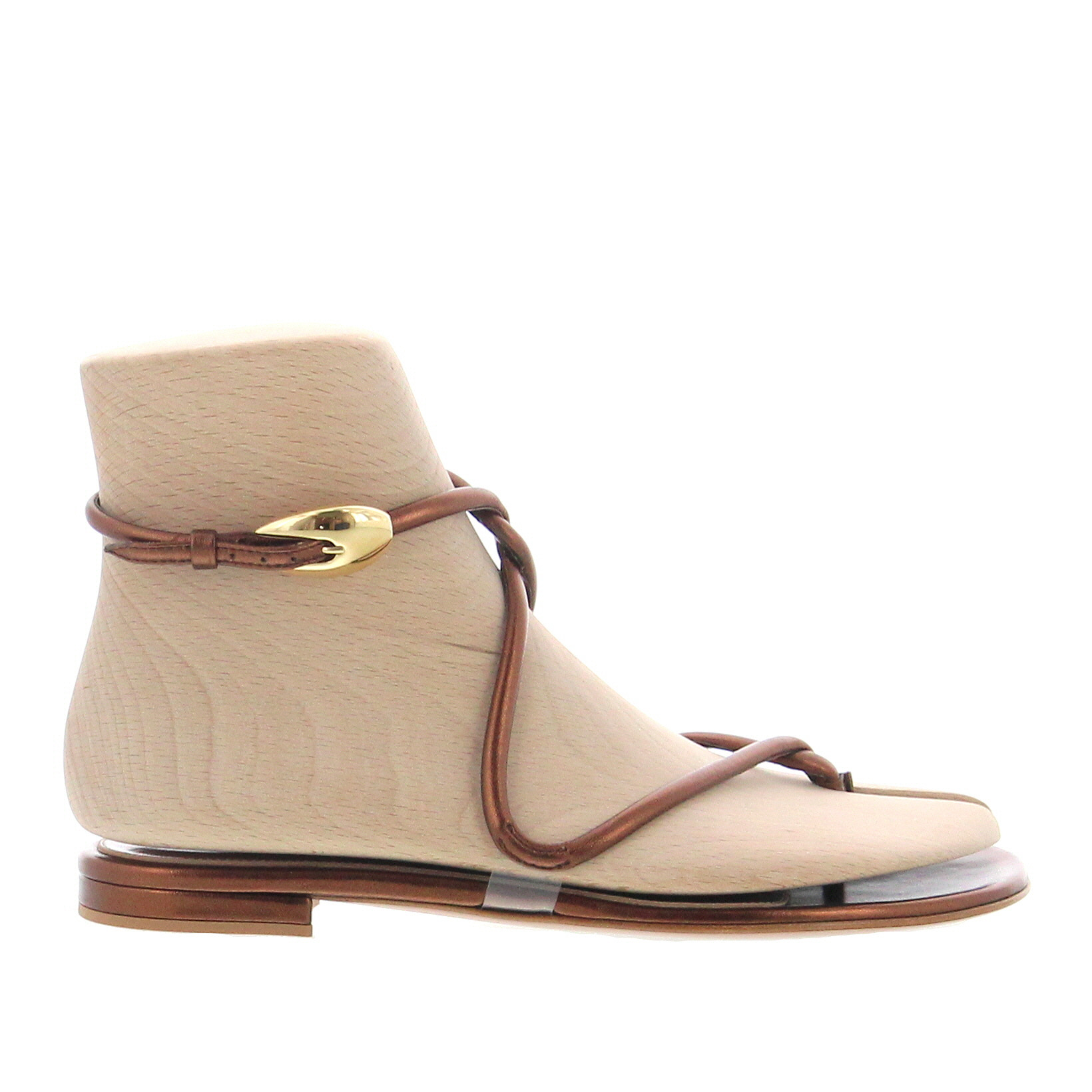 Gianvito Rossi – Black Mamba Sandal Flat – Chocolate - 2