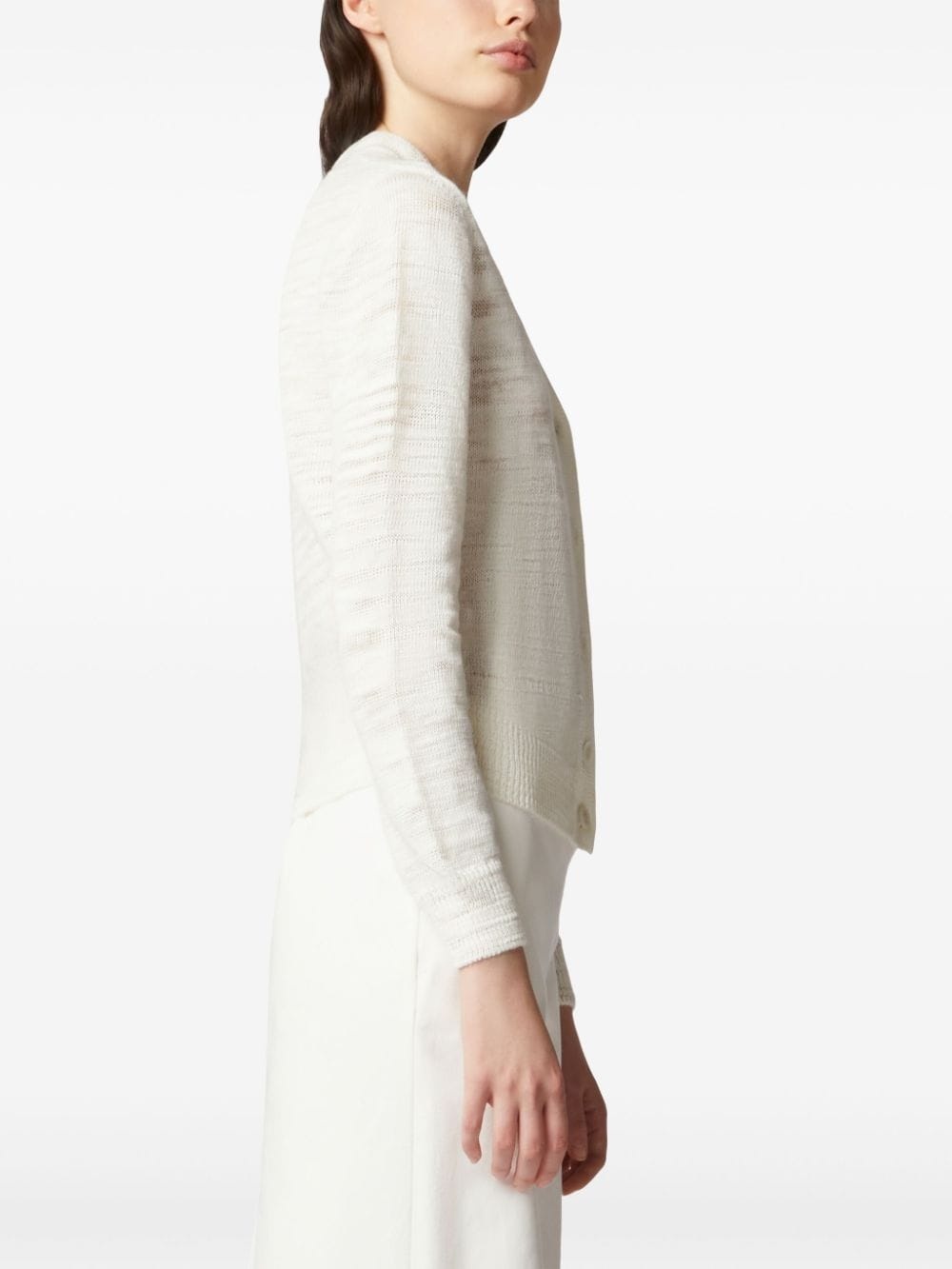 V-neck knit cardigan - 3