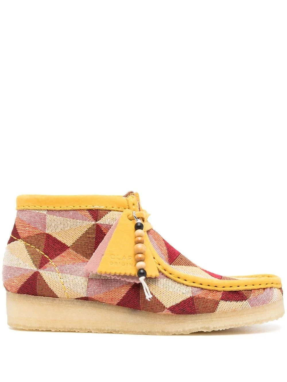 geometric-jacquard Wallabee boots - 1