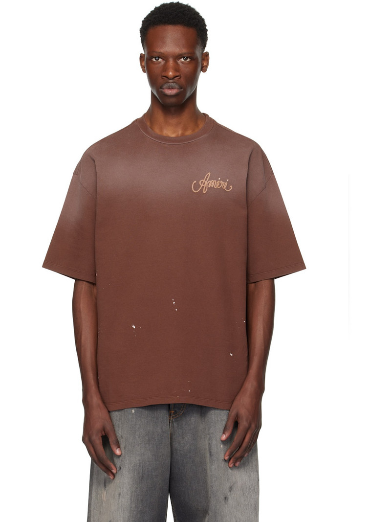 Brown 'AMIRI Design Studio' T-shirt 1