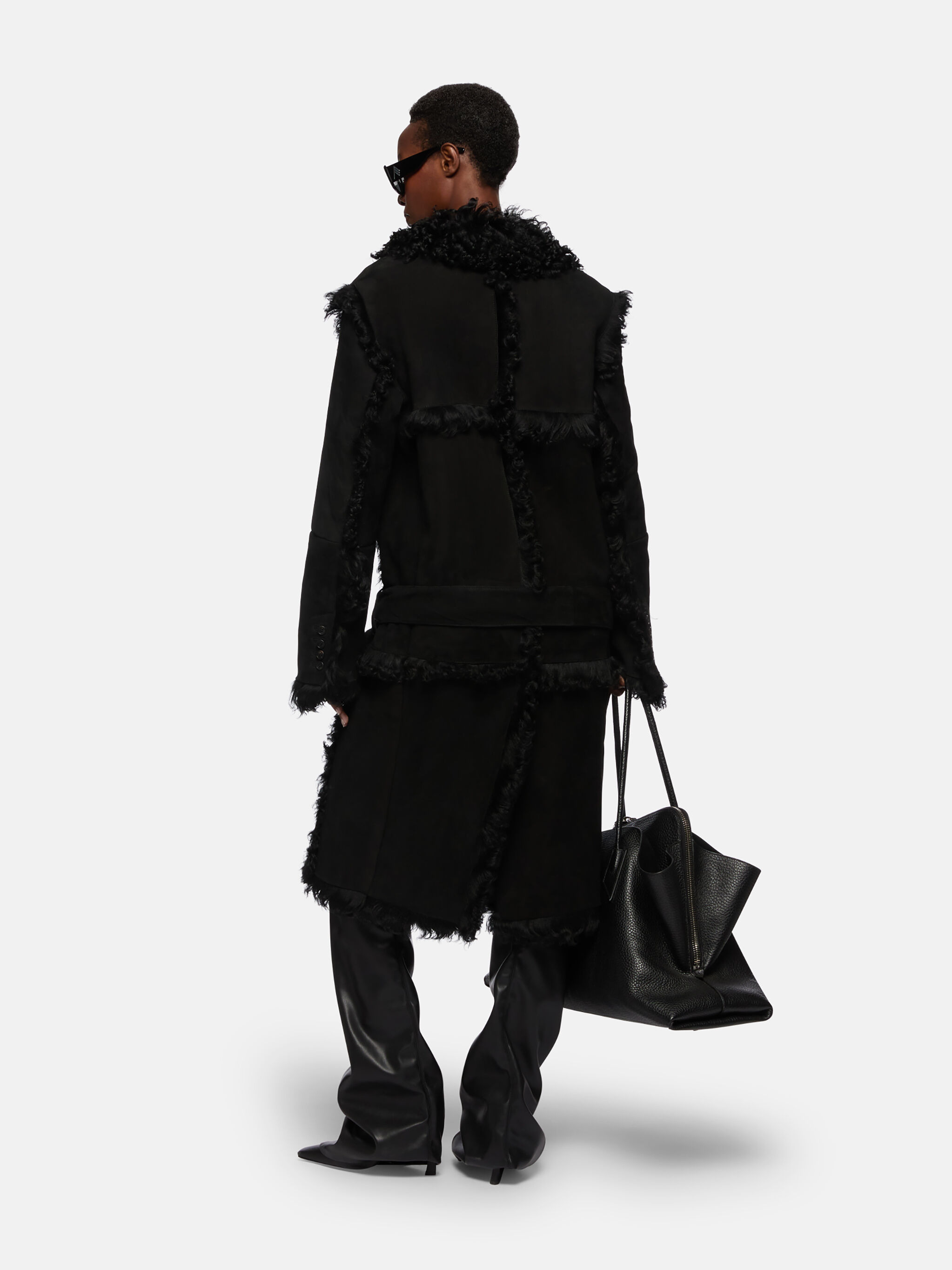 BLACK LONG COAT - 3