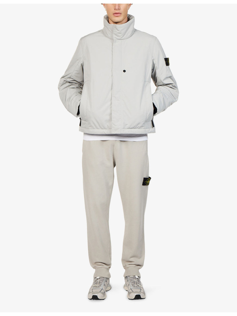 Stone Island Brand-Patch Brush-Fleece Cotton Jogging Bottoms outlook