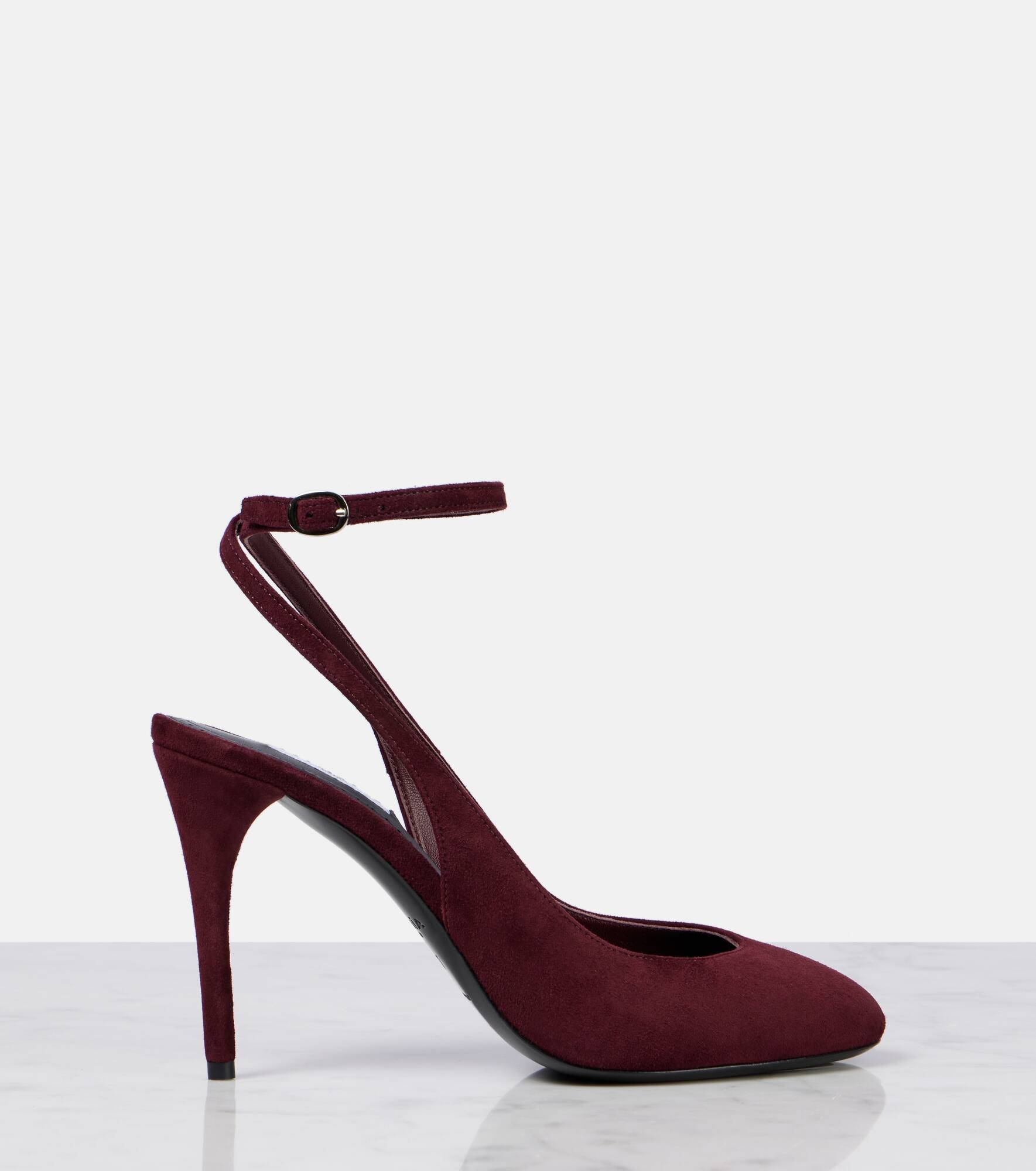 Decolette 90 suede slingback pumps - 4