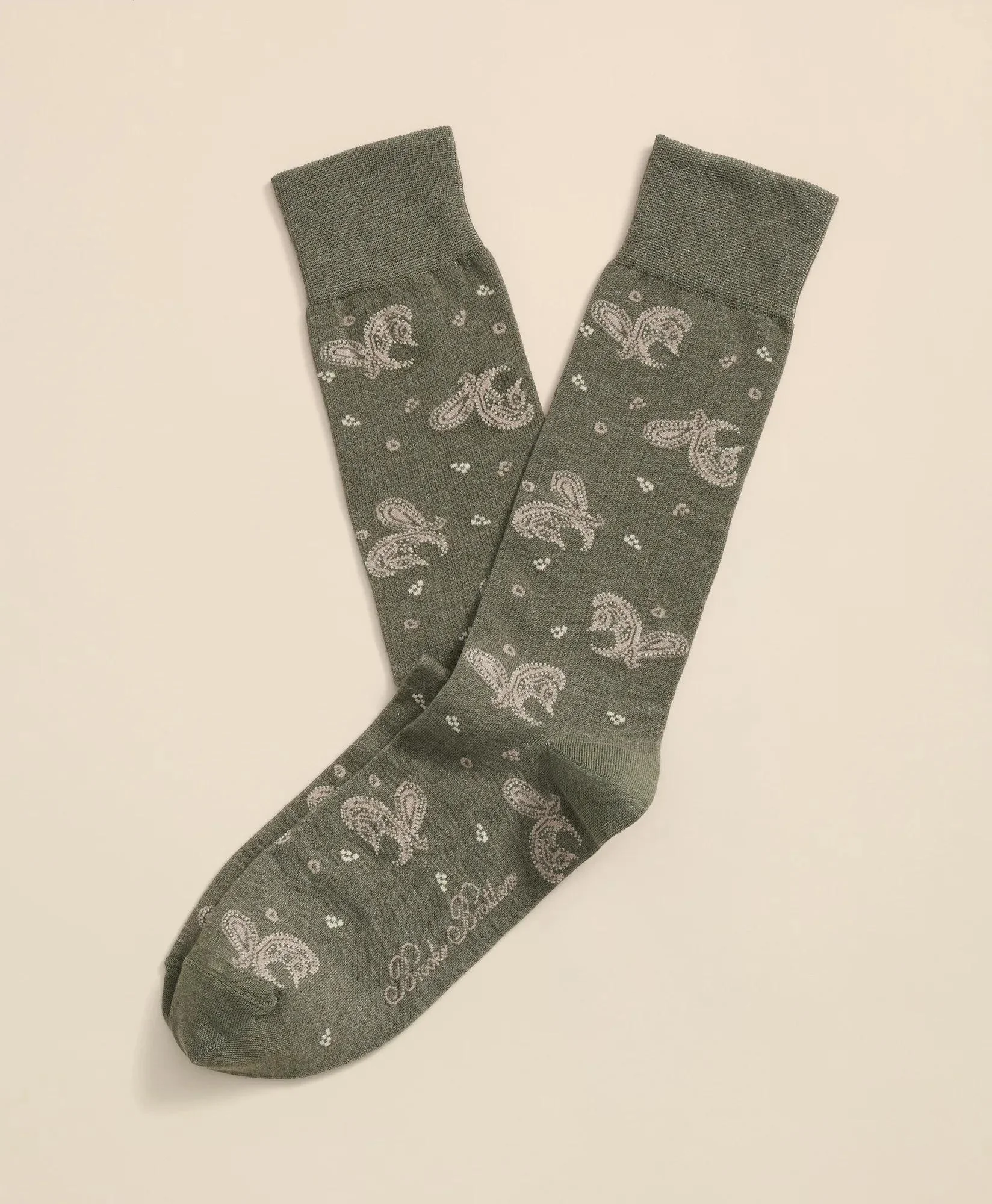 Cotton Blend Paisley Socks - 1