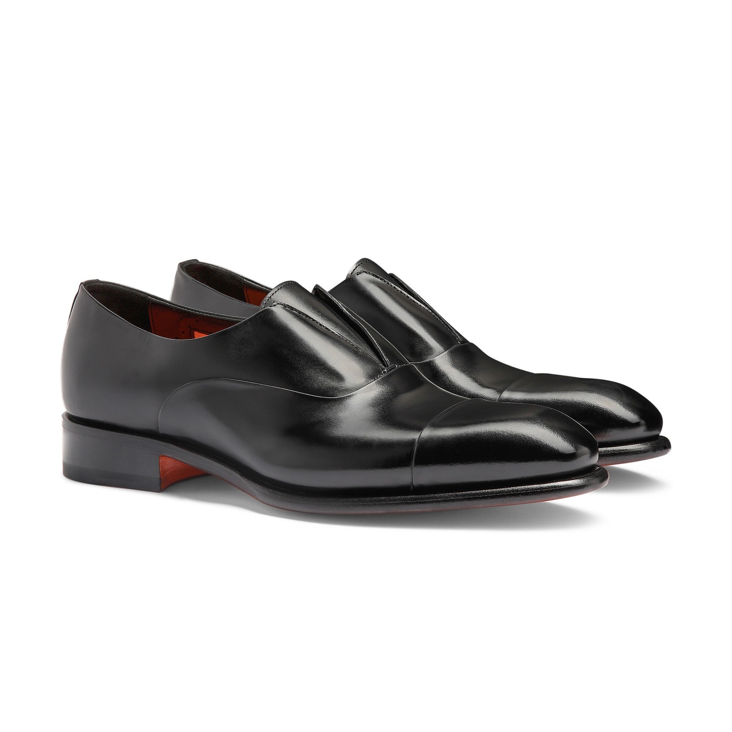 Men's black leather lace-up shoe - 3
