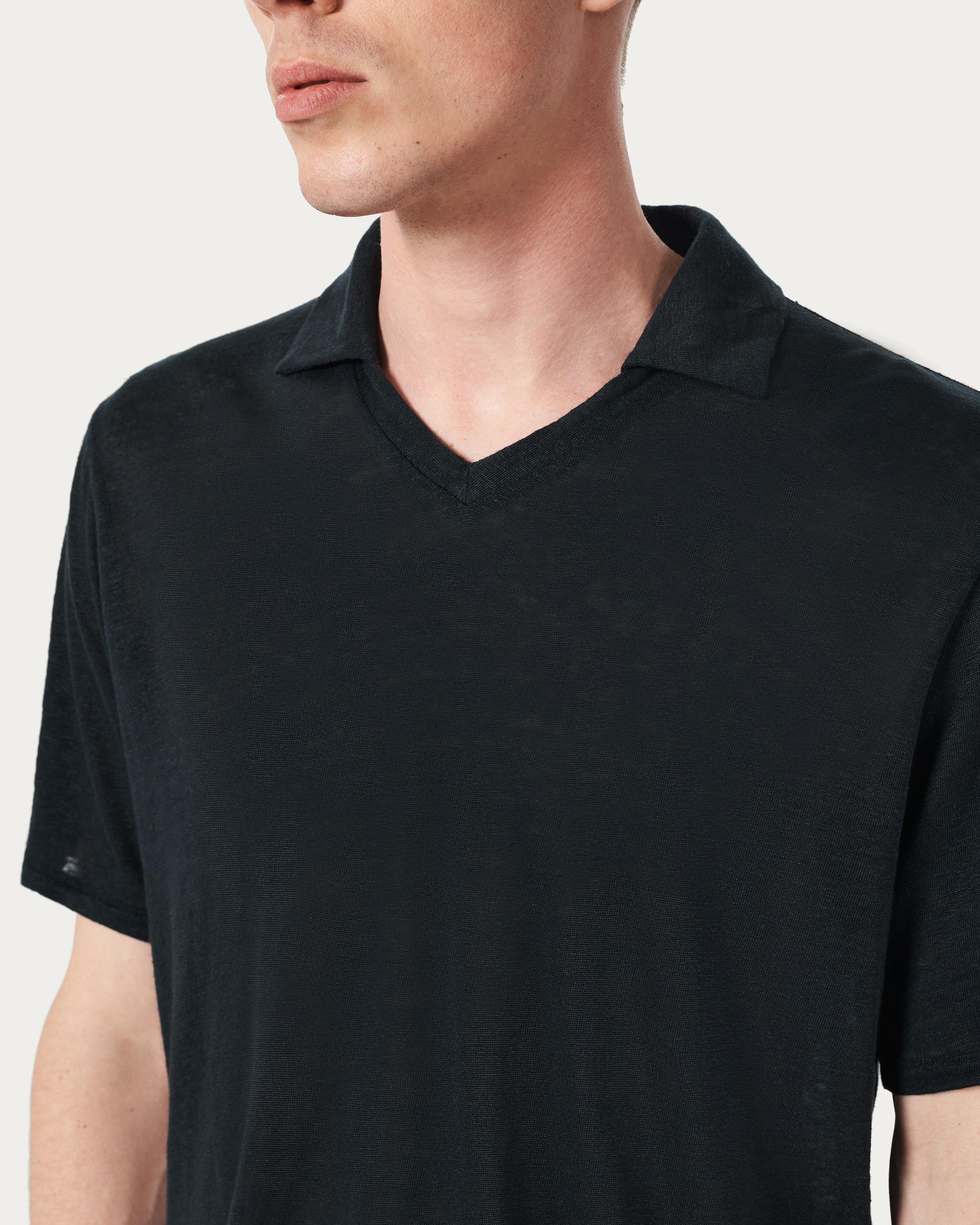 Linen Johnny Collar Polo - 4