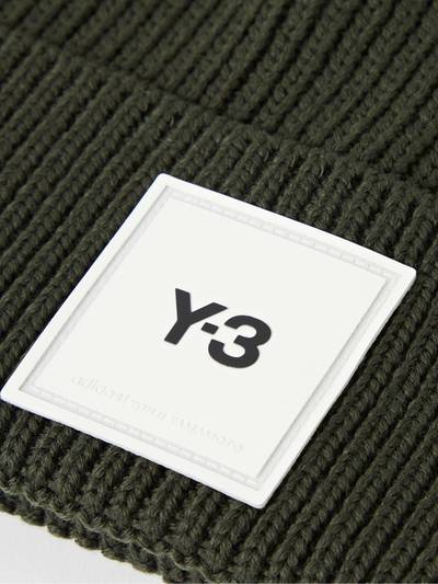Y-3 Logo-Appliquéd Ribbed Merino Wool Beanie outlook