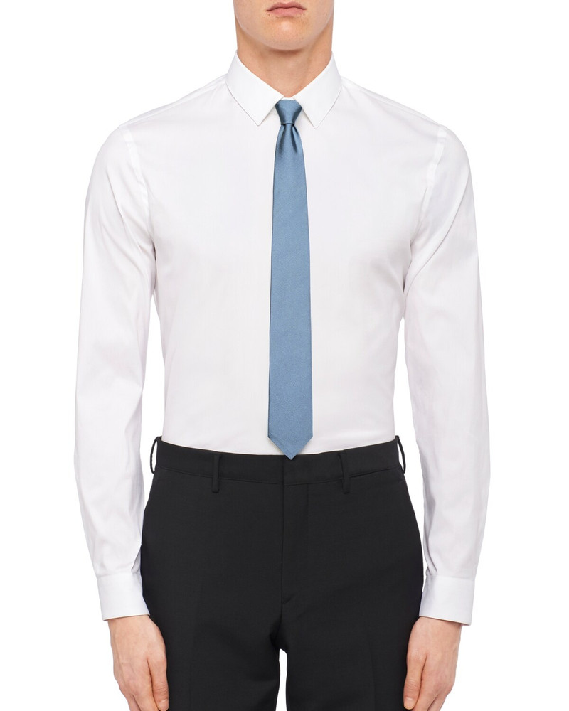 Prada Monochrome silk tie outlook