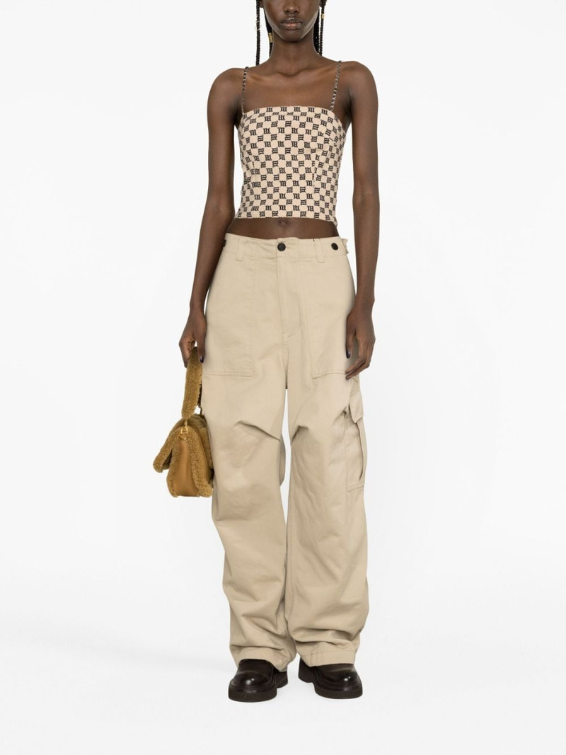 MISBHV chain-embellished monogram top outlook