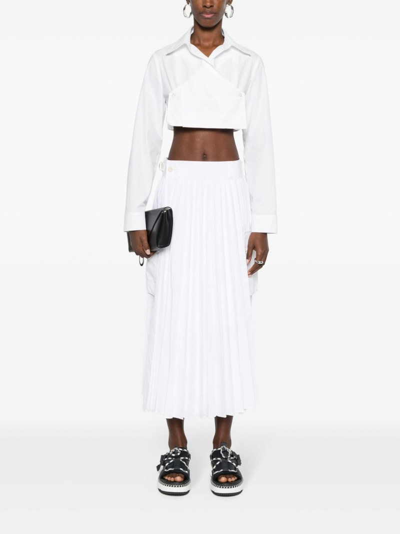 sacai pleated midi skirt outlook