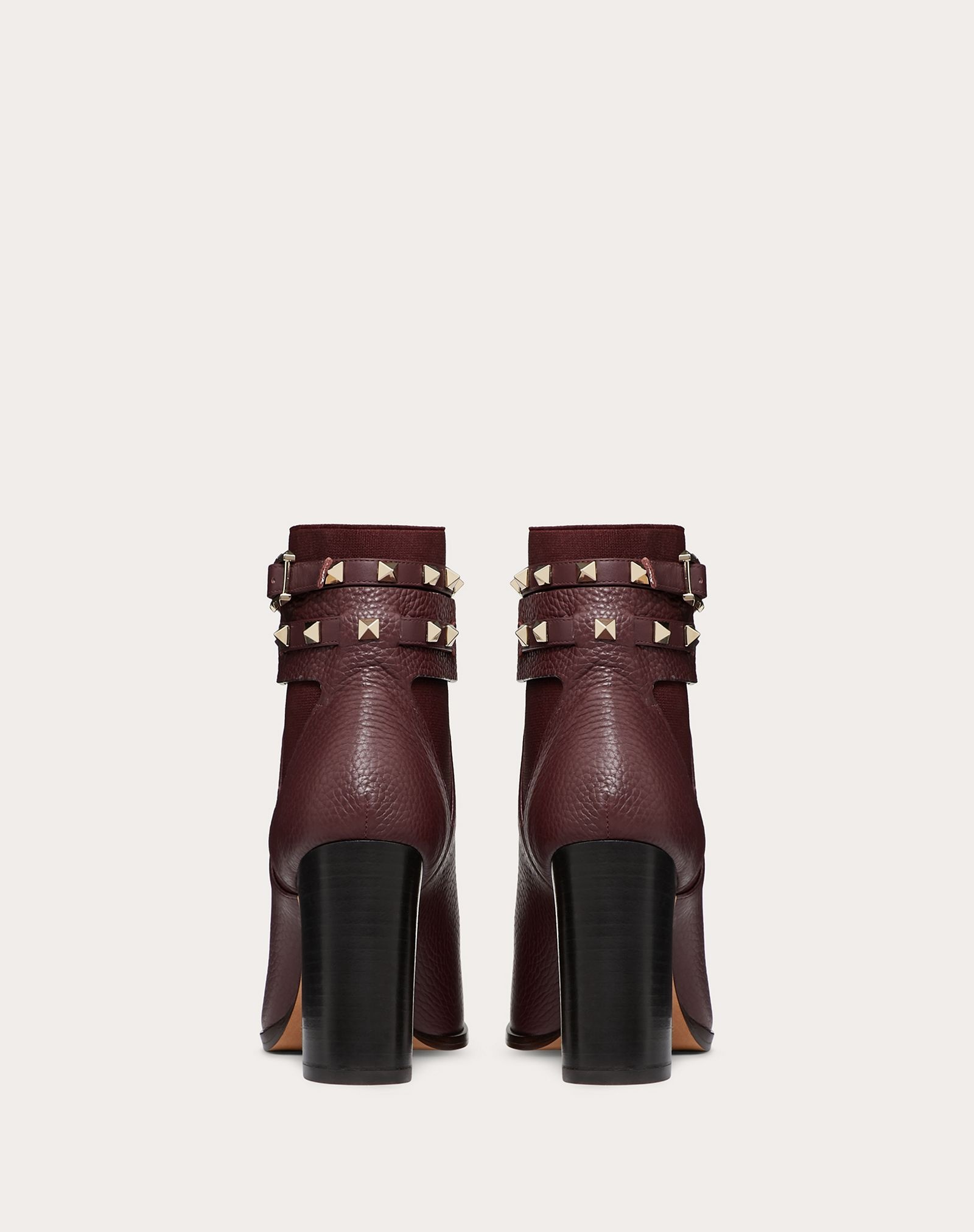 Rockstud Grainy Calfskin Ankle Boot 90 mm - 3
