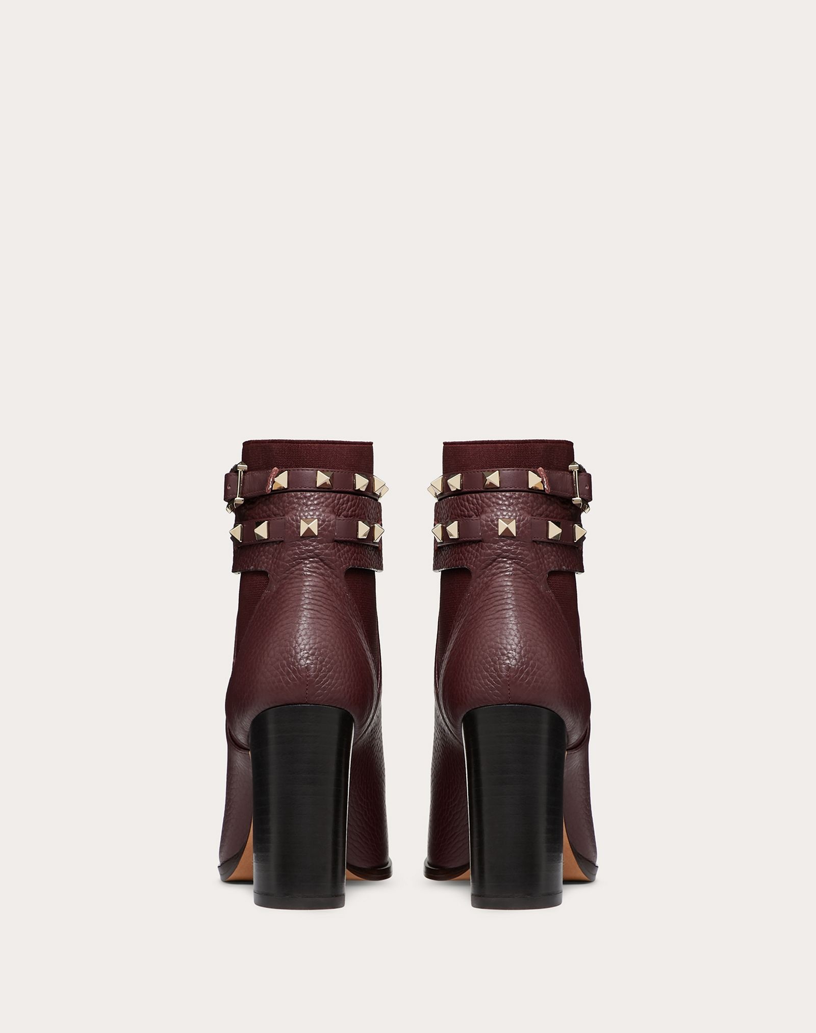 Rockstud Grainy Calfskin Ankle Boot 90 mm - 3