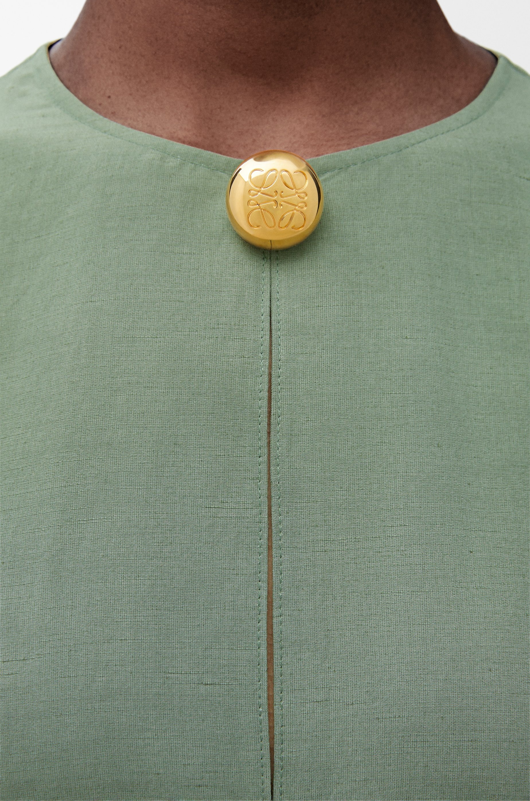 Pebble dress in viscose and linen - 5