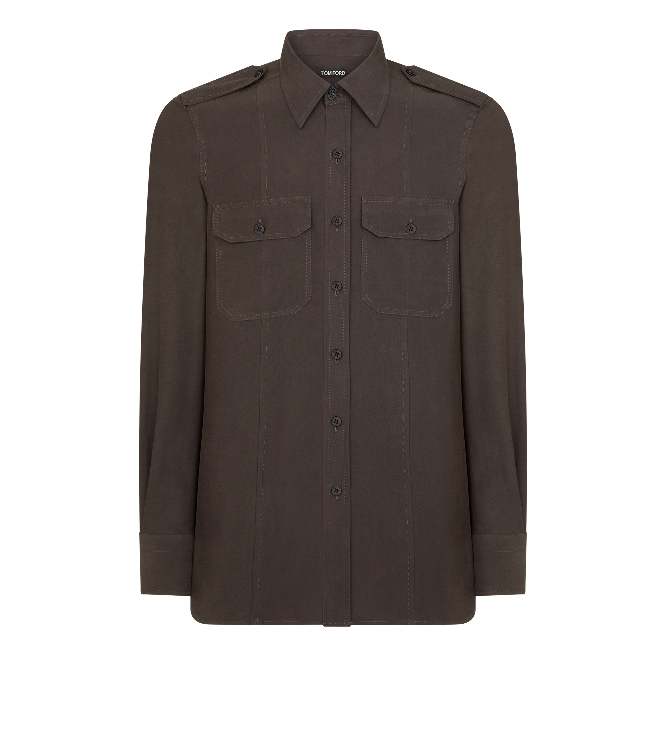 COTTON SILK MILITARY SHIRT - 1