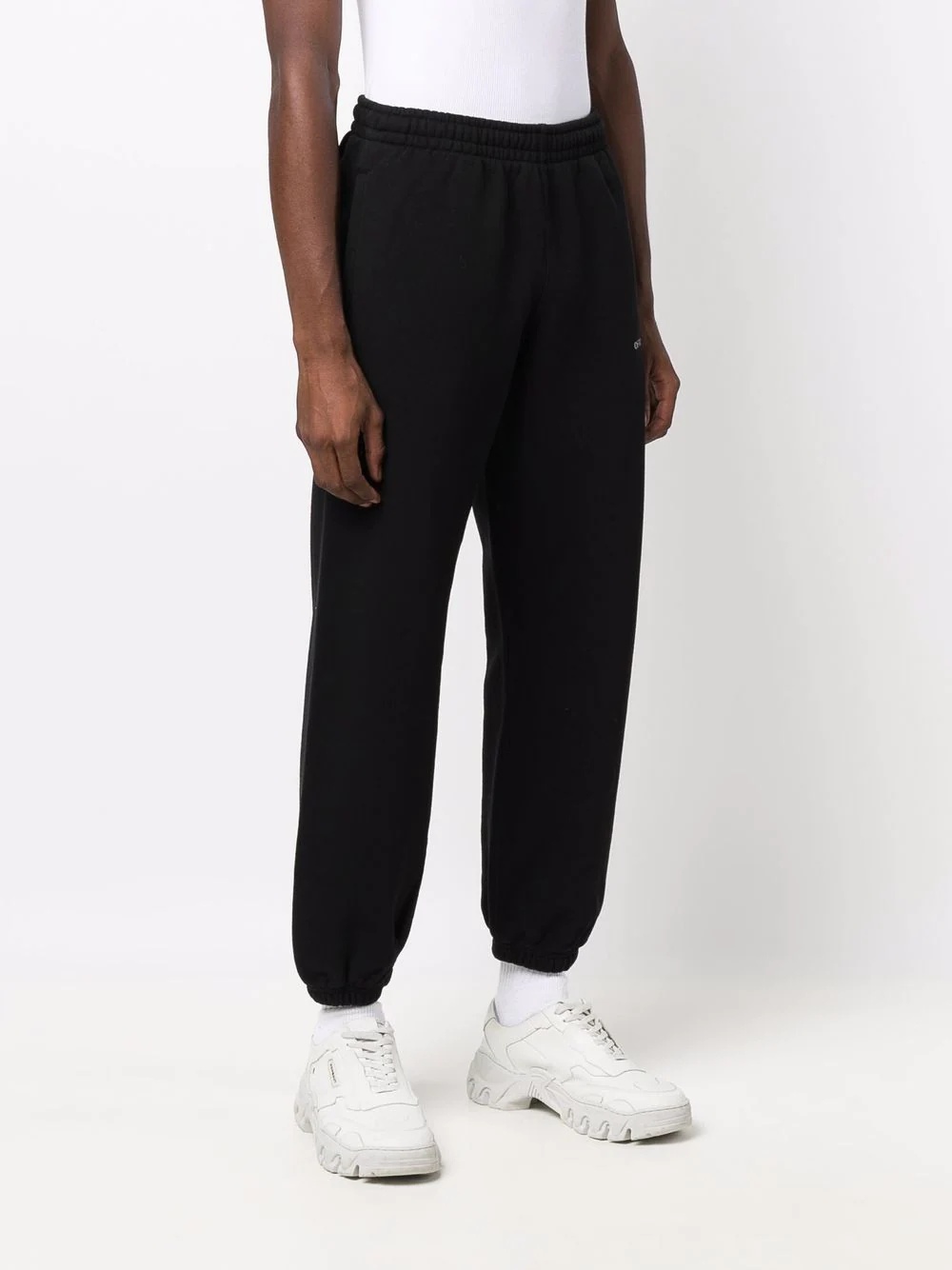 OW logo cuffed trousers - 4