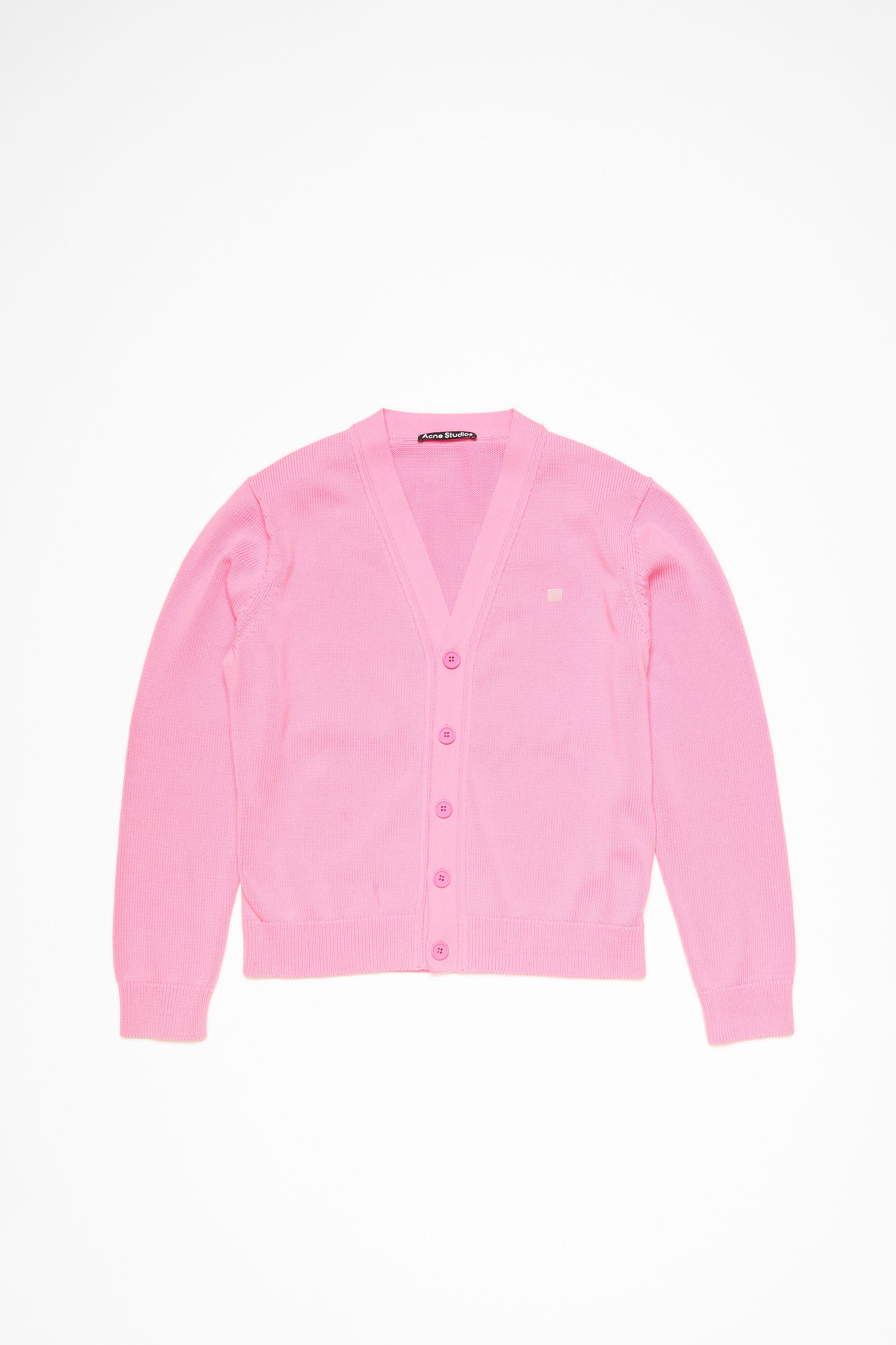 Acne Studios - ACNE STUDIOS  ウールモヘアカーディガン　ピンク Acne Studios Cardigan v-neckline - Cameo pink | REVERSIBLE