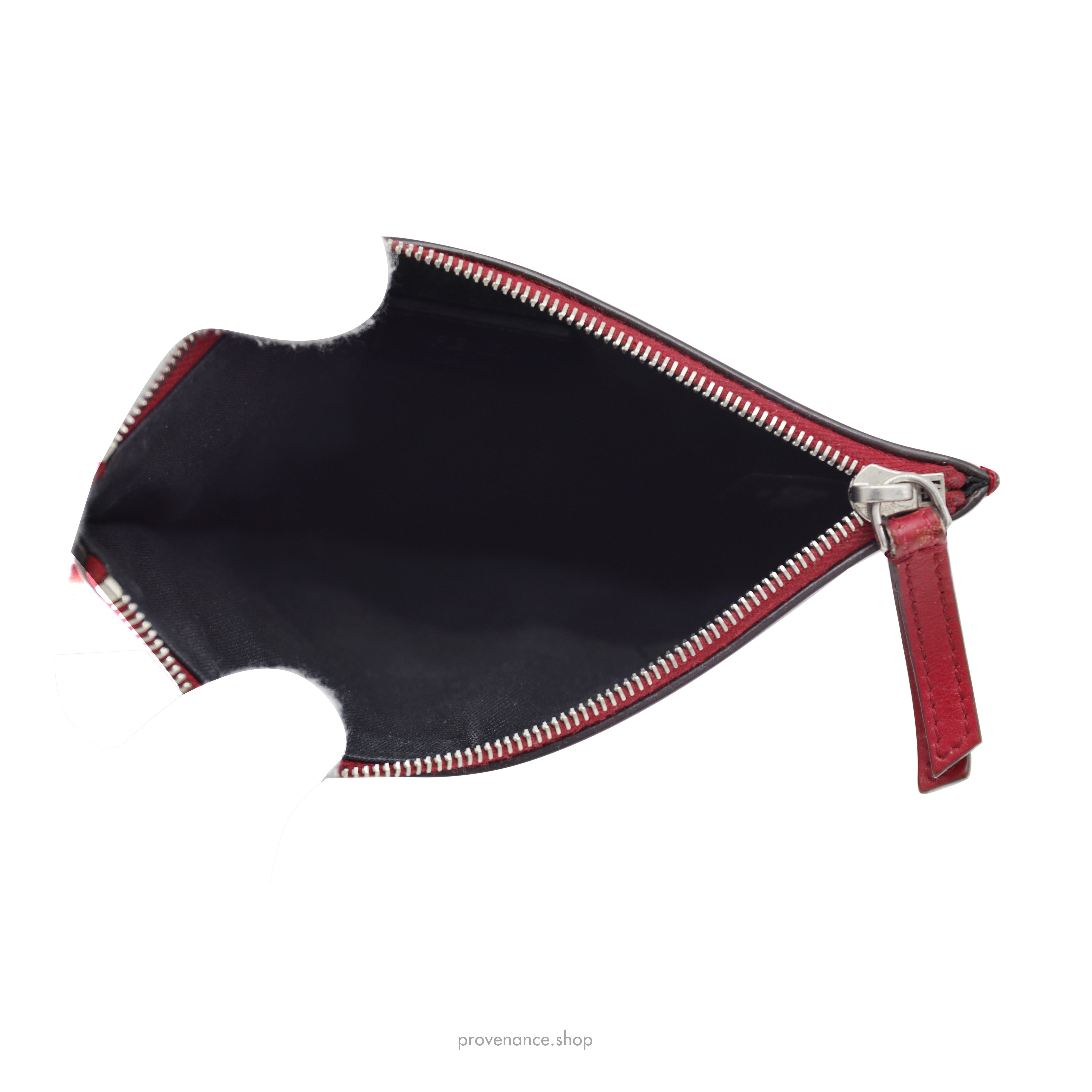 Fendi "YES" Zipped Pouch - Red Leather - 5