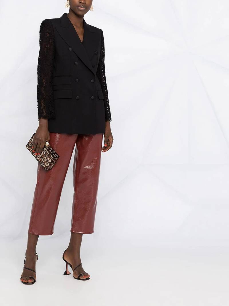 Dolce & Gabbana lace-sleeve blazer outlook