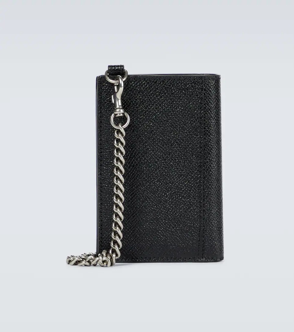 Plate vertical leather wallet - 3