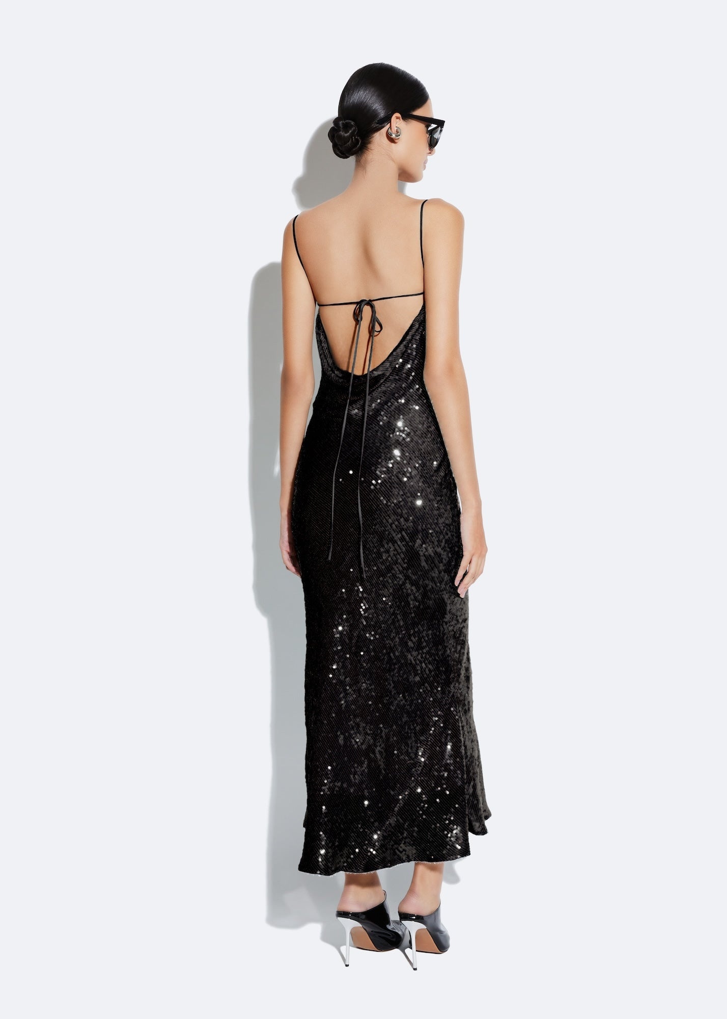 Sequin Cowl Midi Dress - 3