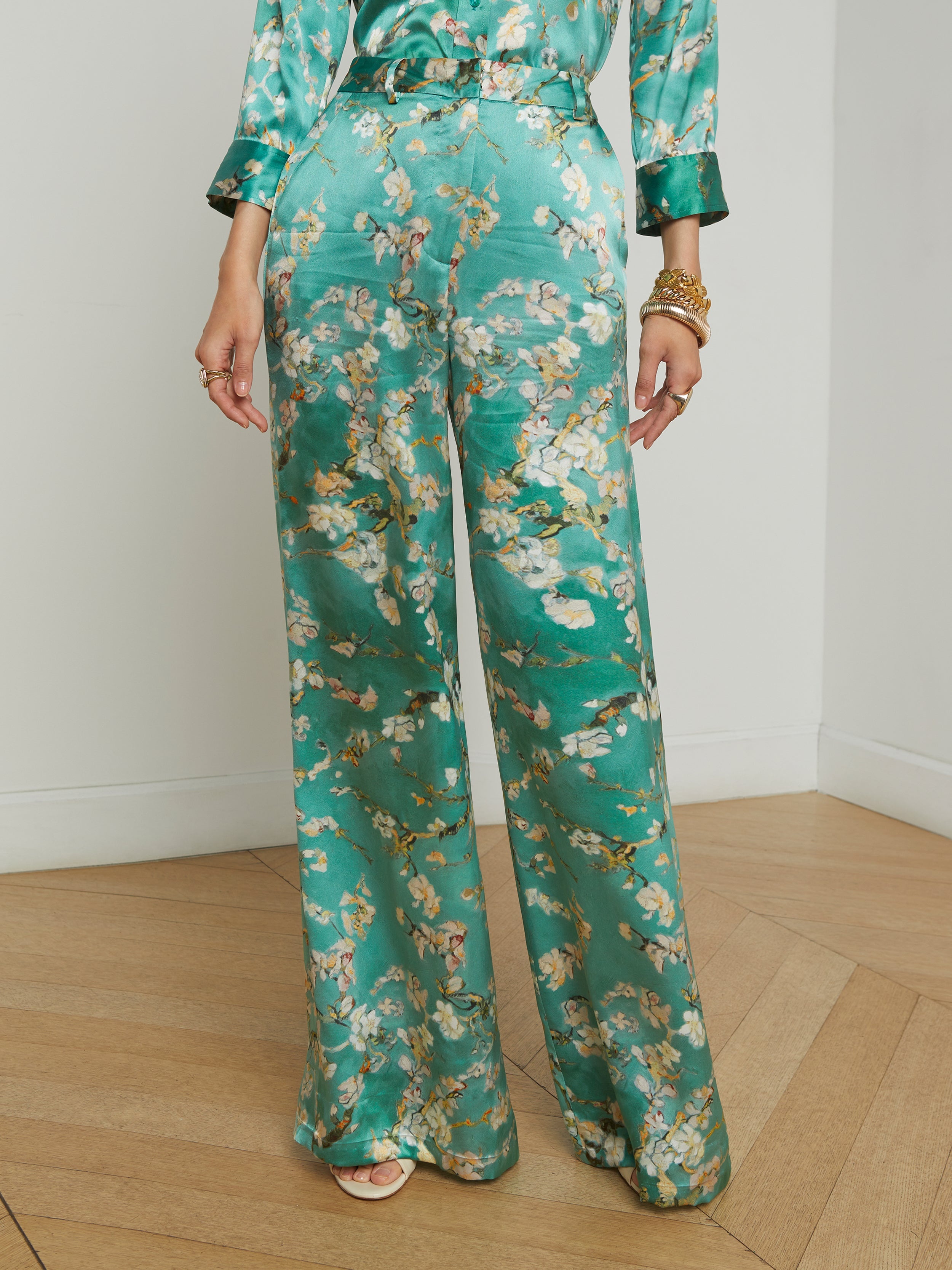 Pilar Silk Wide-Leg Pant - 3