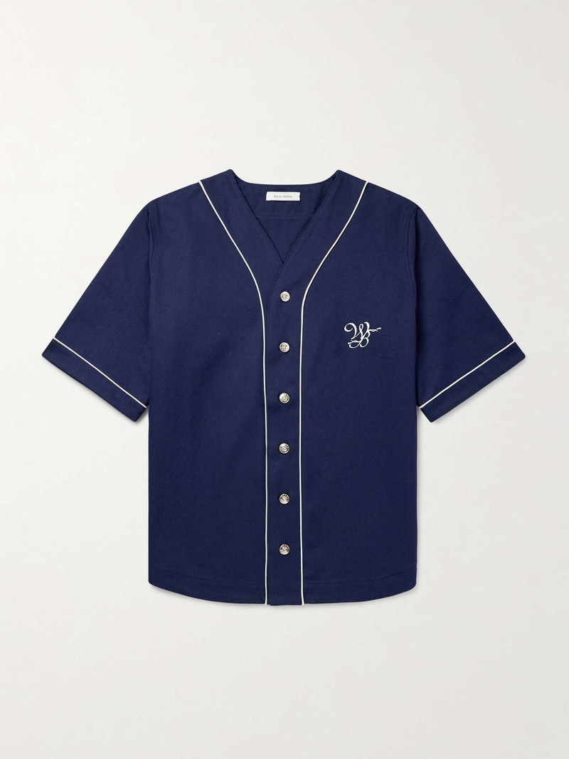 Logo-Embroidered Cotton-Drill Baseball Shirt - 1