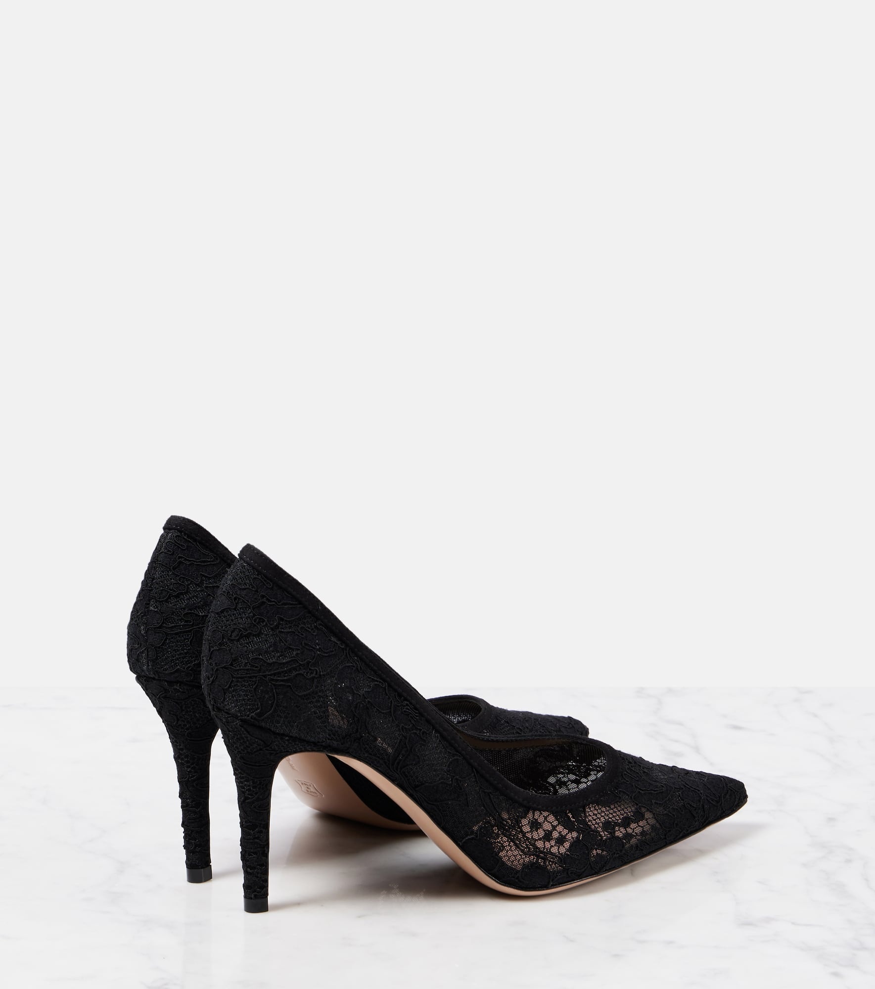Pointy 85 lace pumps - 2