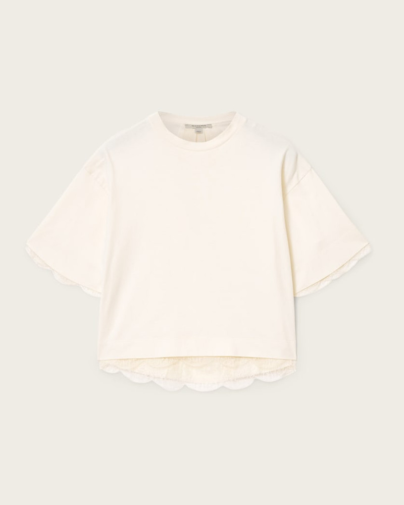 NIA LACE DETAIL SHORT SLEEVE T-SHIRT 1