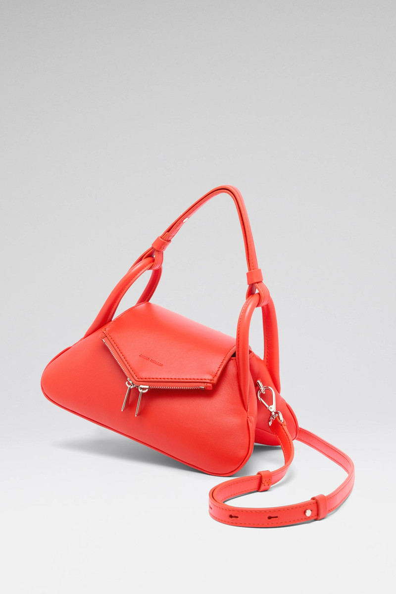 Amina Muaddi GEMINI SMALL SHOULDER BAG TANGERINE NAPPA outlook