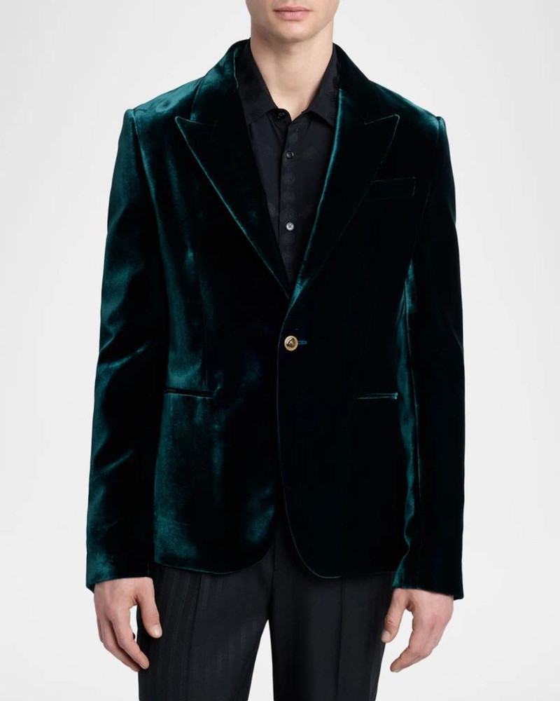 Men's Peak Lapel Velvet Evening Jacket 4