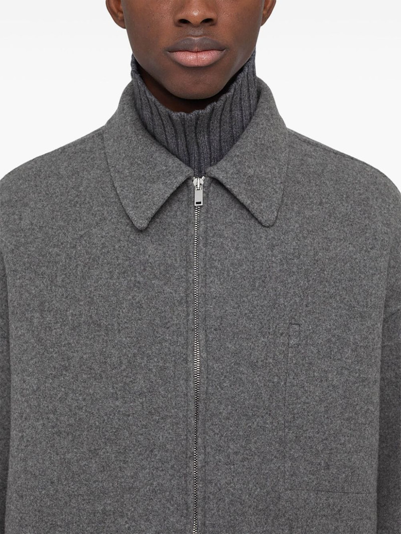 zipped up wool jacket 5