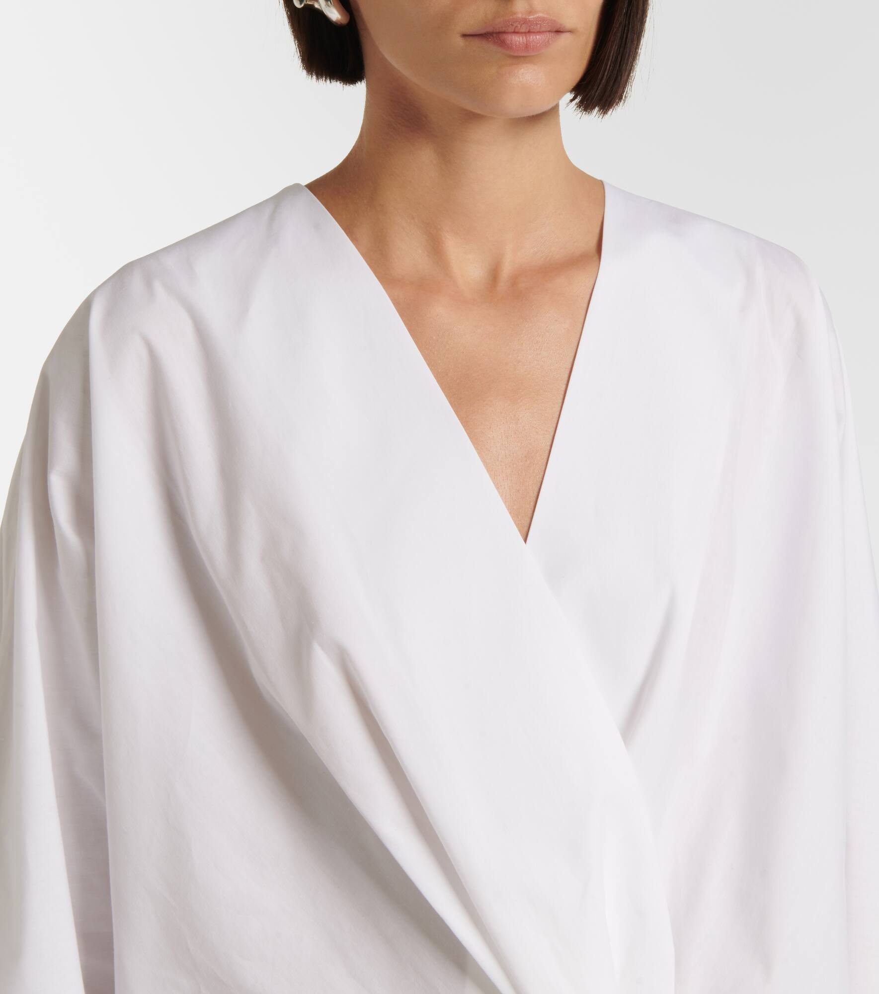 Destry gathered cotton poplin top - 4