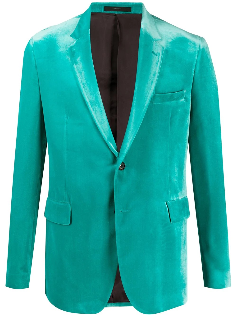 Kensington single-breasted velvet blazer - 1