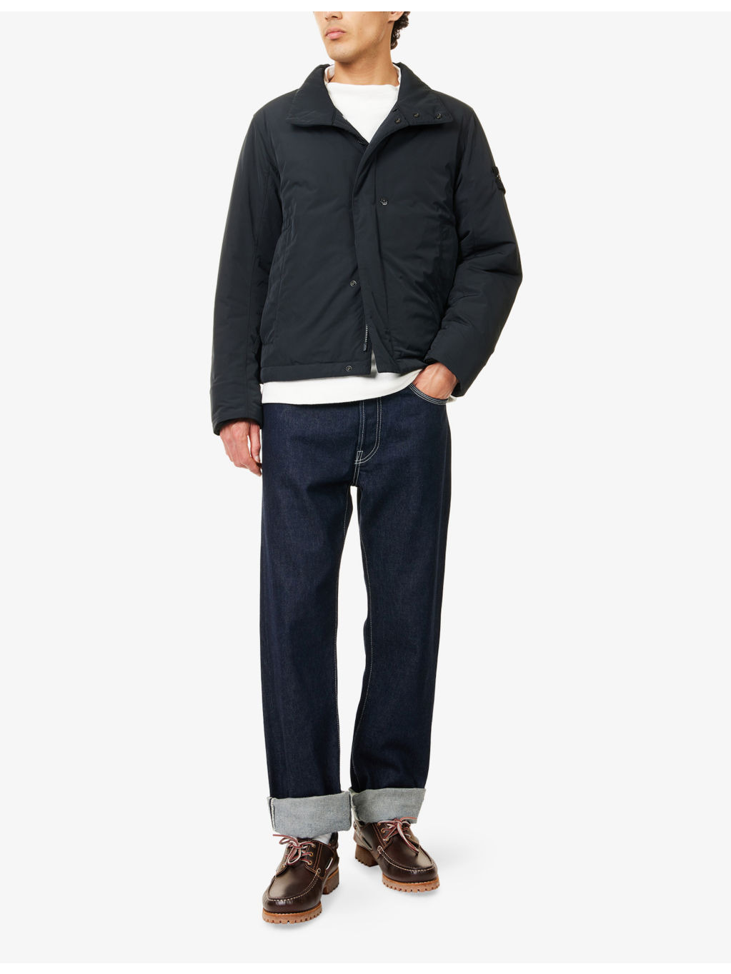Micro Twill Logo-Patch Padded Woven Jacket - 2