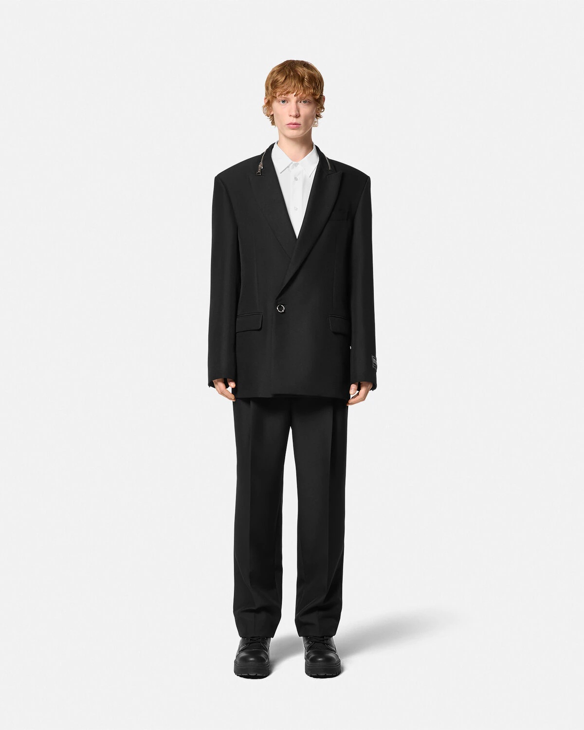 Chain V-Emblem Slim-Fit Shirt - 2