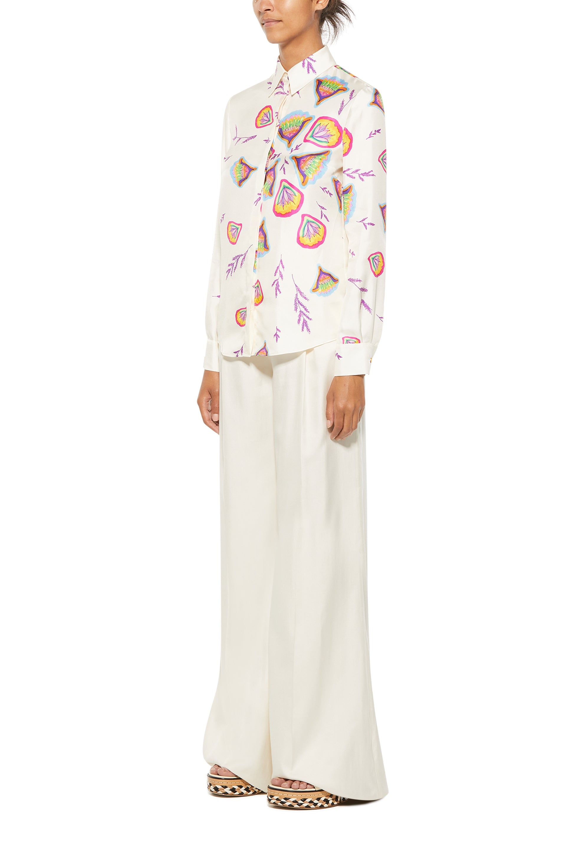 Henri Blouse in Printed Silk - 3