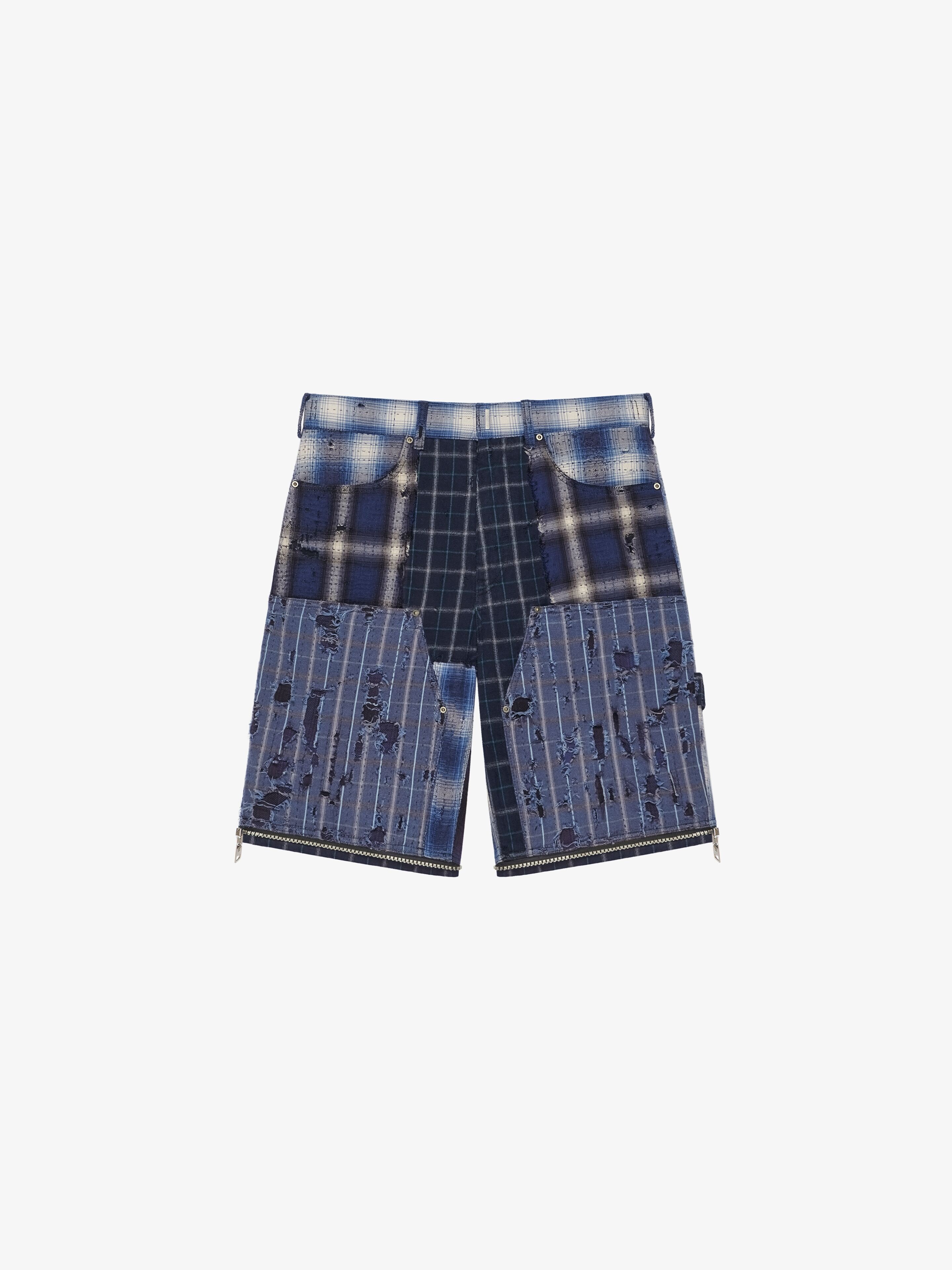 TWO IN ONE DETACHABLE PANTS IN BORO-EFFECT DESTROYED DENIM - 5