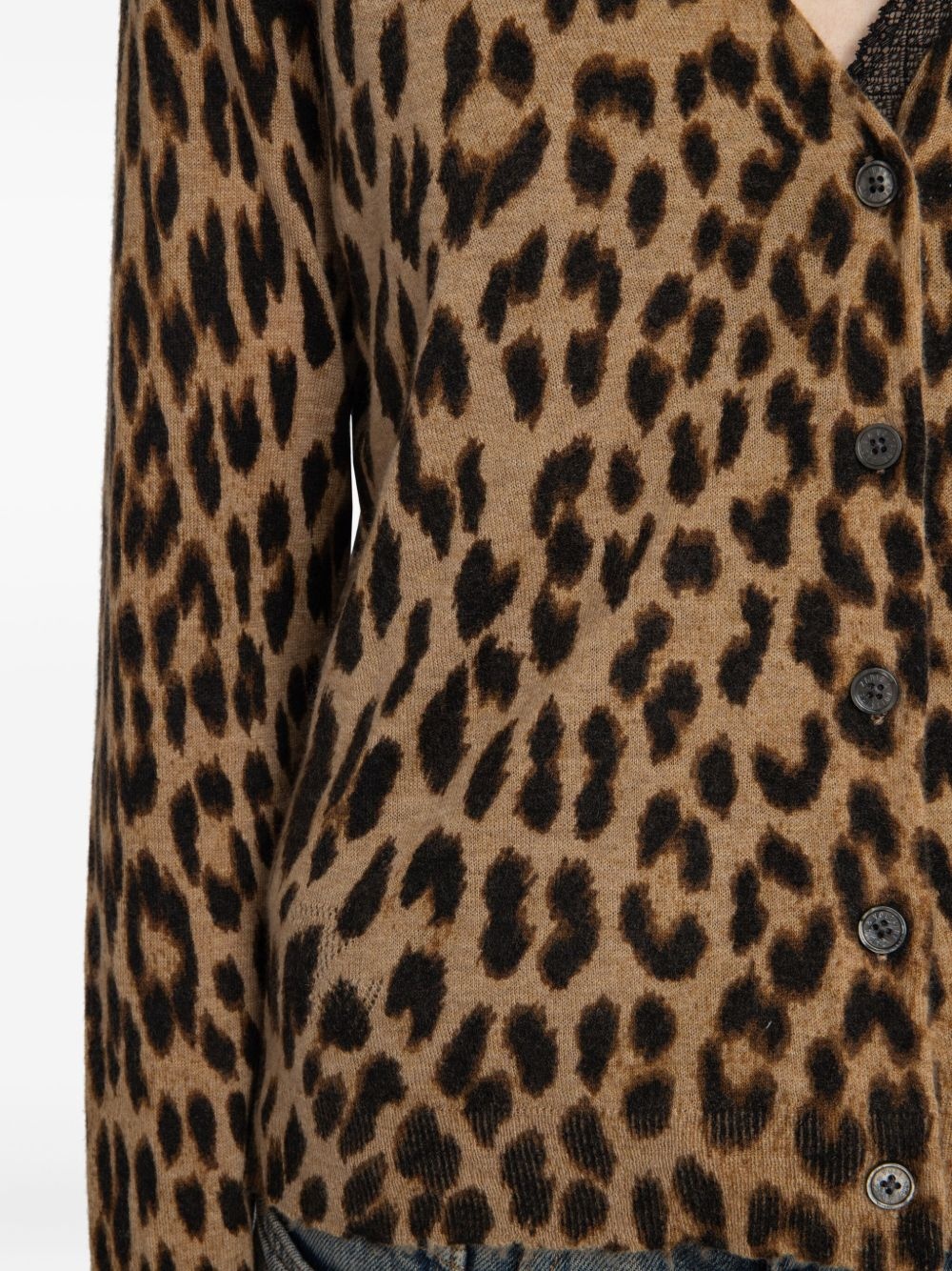 Manala leopard-print button cardigan - 5