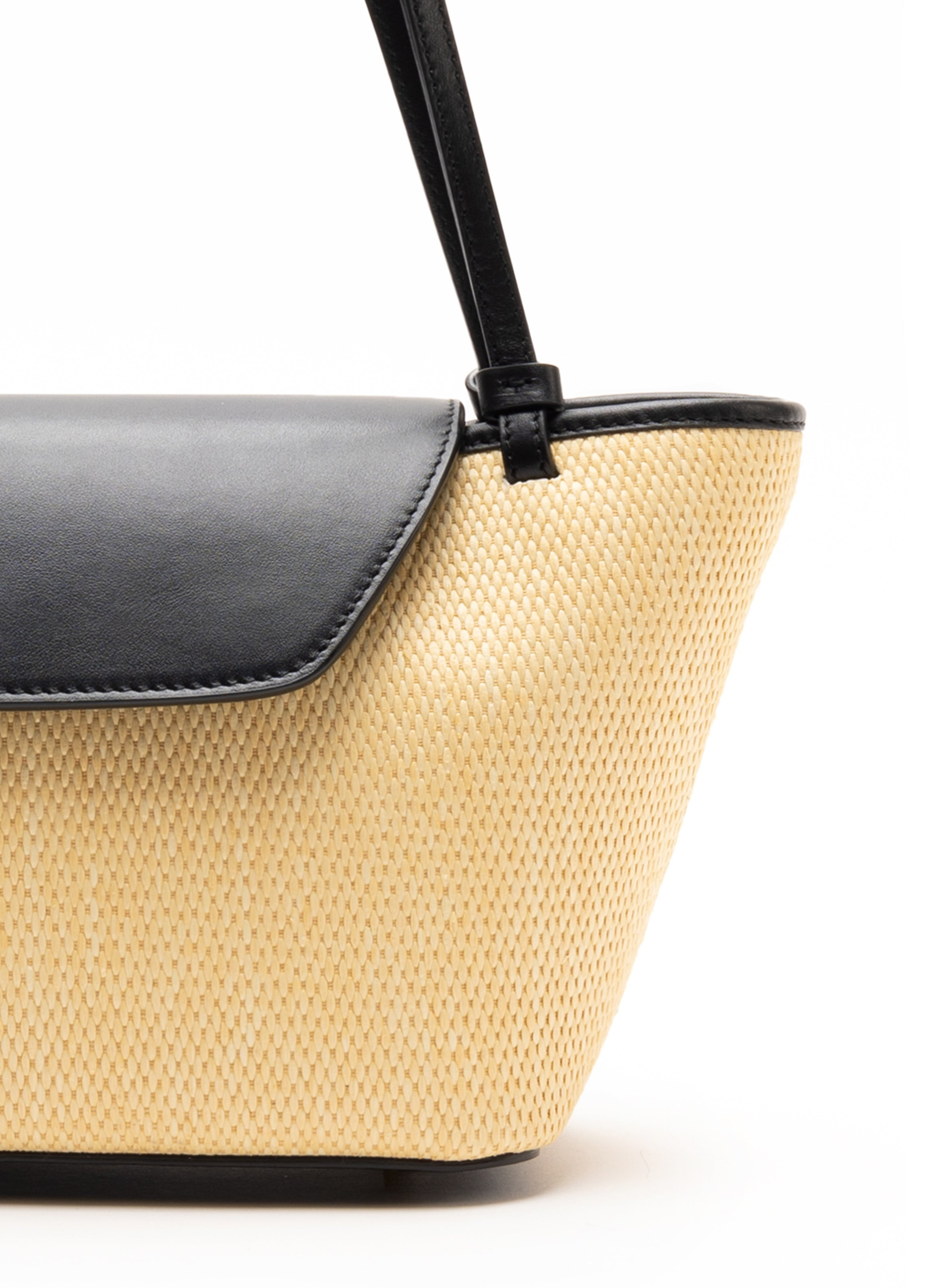 Courrier Tote Raffia/Leather Natural/Black - 4