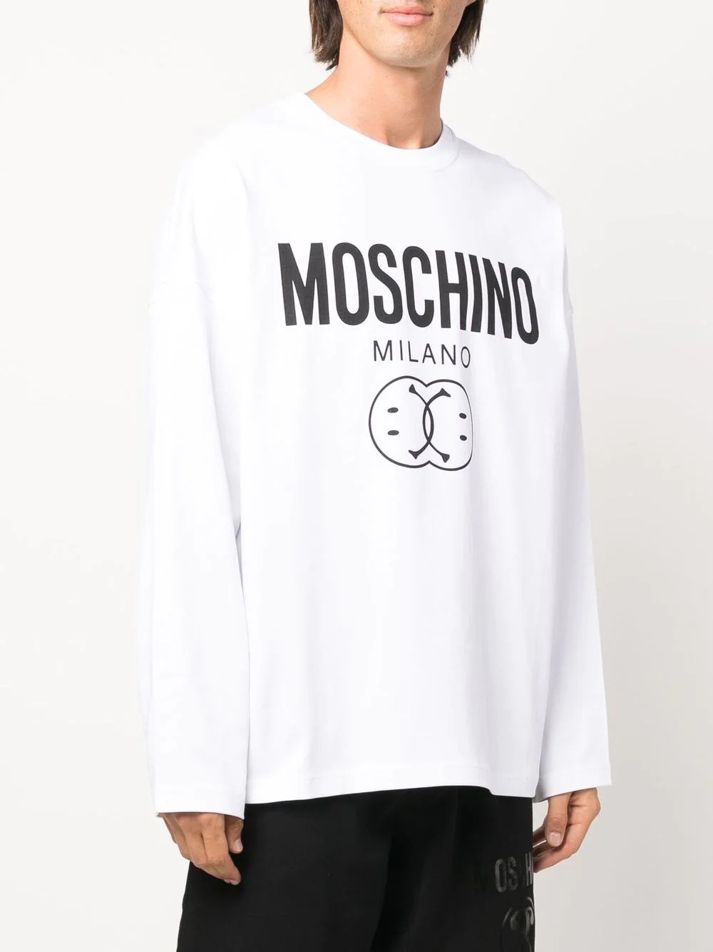 logo-print cotton sweatshirt - 3