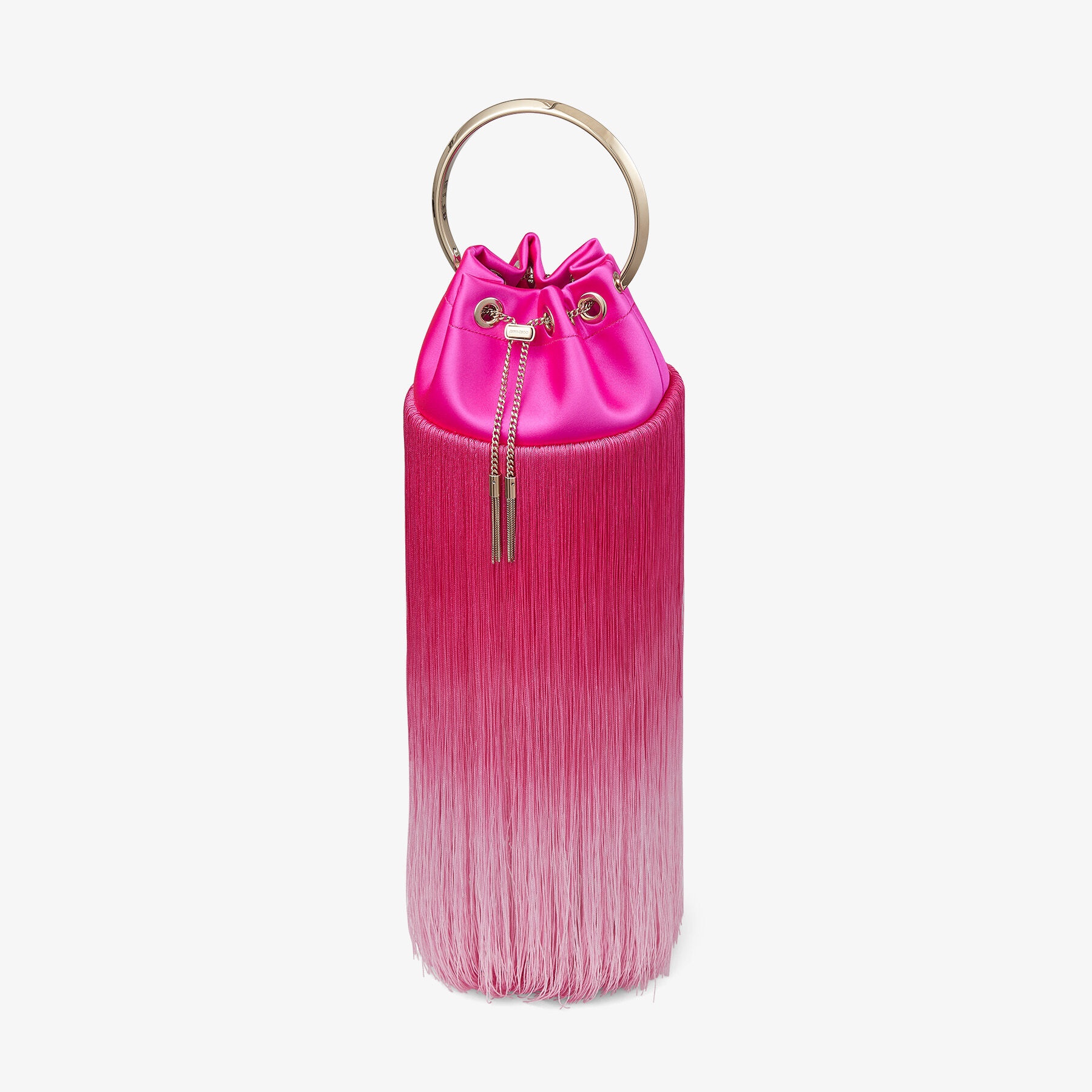 Bon Bon
Fuchsia Satin Bag with Fringes - 5